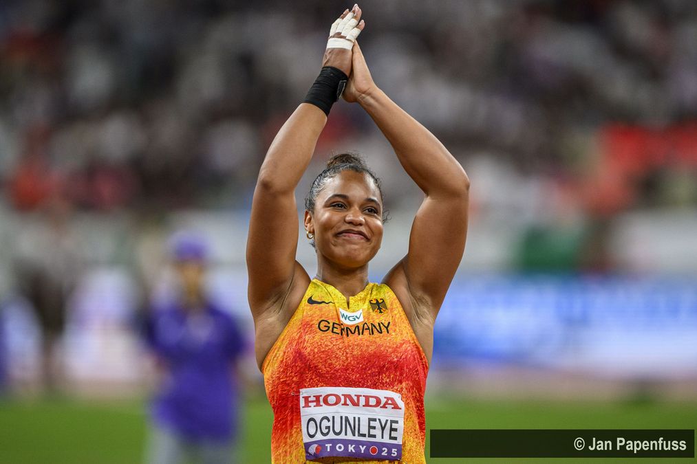 Yemisi Ogunleye bei der WM in Tokio