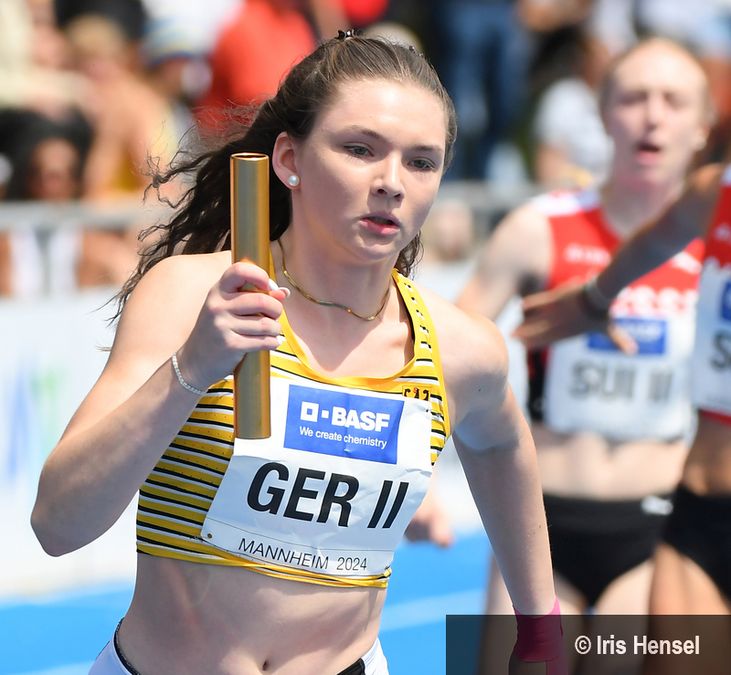 Celine Böer (LG Region Karlsruhe) bei der Bauhaus Junioren Gala 2024.