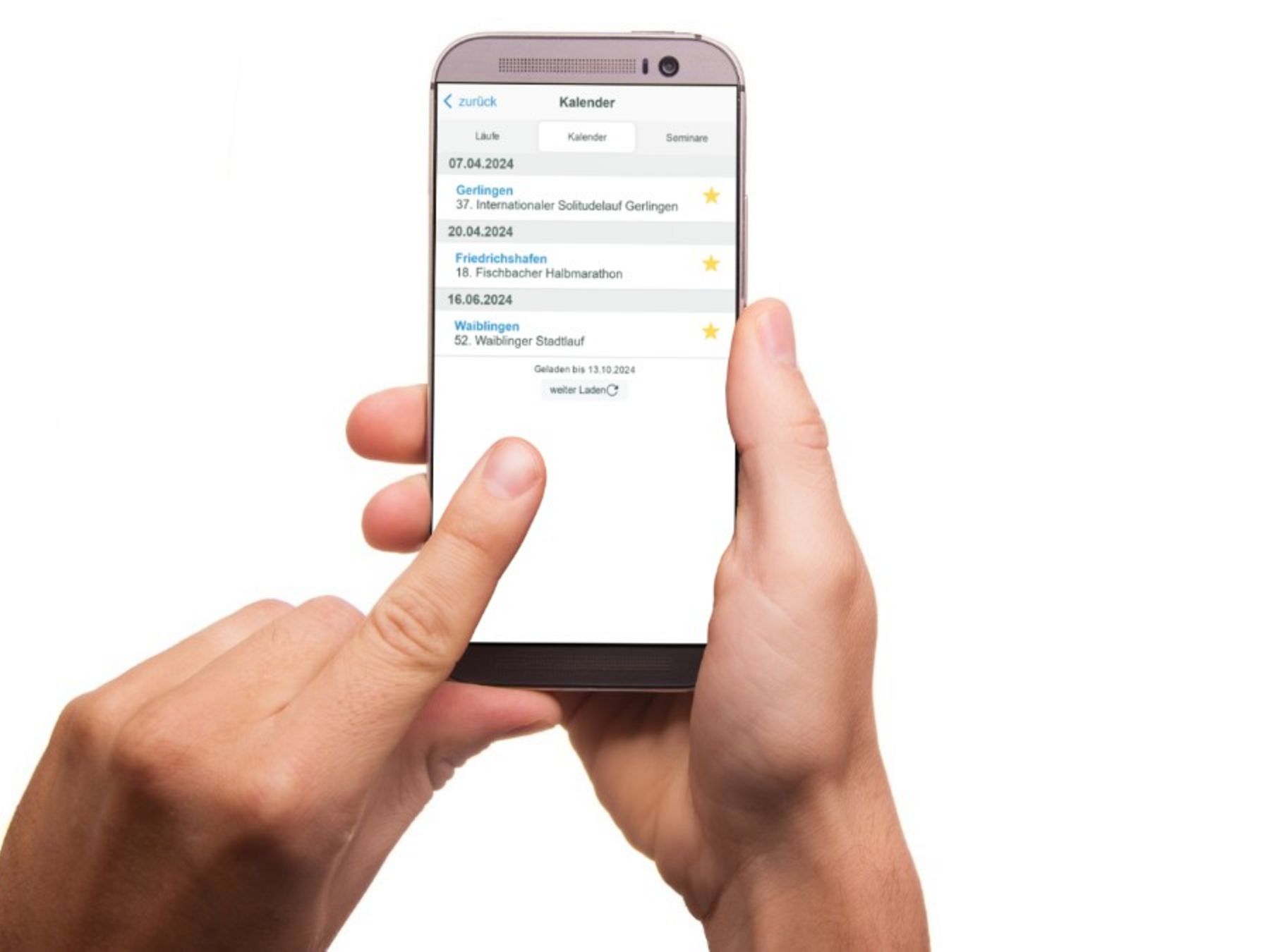 Deine Lauftermine. Dein Laufkalender. Alles in der BW läuft-App. 